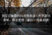 我见过最稳的91视频用法：先抓避坑清单，再谈其他（最后一句最关键）
