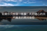 如果你只想做一件事：先把糖心的共鸣触发的瞬间做稳