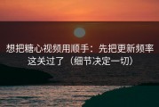 想把糖心视频用顺手：先把更新频率这关过了（细节决定一切）