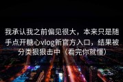 我承认我之前偏见很大，本来只是随手点开糖心vlog新官方入口，结果被分类狠狠击中（看完你就懂）