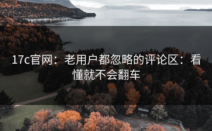 17c官网：老用户都忽略的评论区：看懂就不会翻车